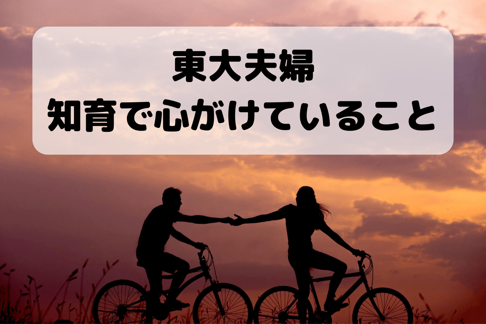 東大卒夫婦が知育で心がけていることです